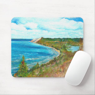 Tapis De Souris Dunes de l'ours de sommeil Lakeshore Michigan Beac