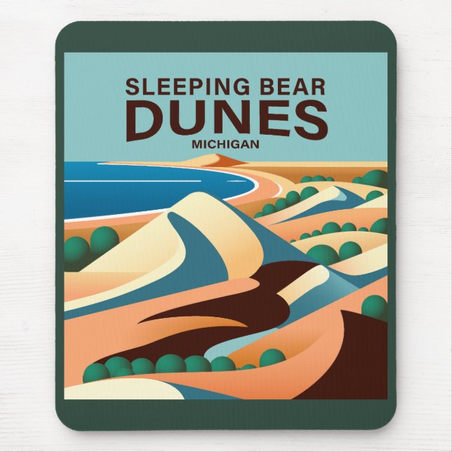Tapis De Souris Dunes de l'ours dormant Michigan (Devant)