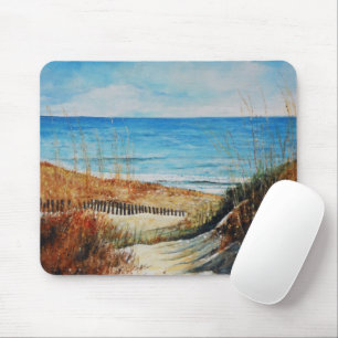 Tapis De Souris Dunes de sable de plage et peinture océanique