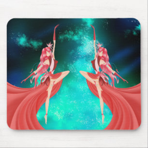 Tapis De Souris Duo de Ballerina's Dancing Night Sky Mouse Mat