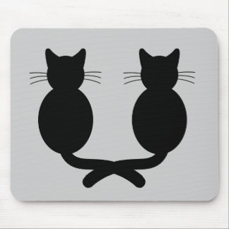 Tapis De Souris Duo de chat noir - Mousepad