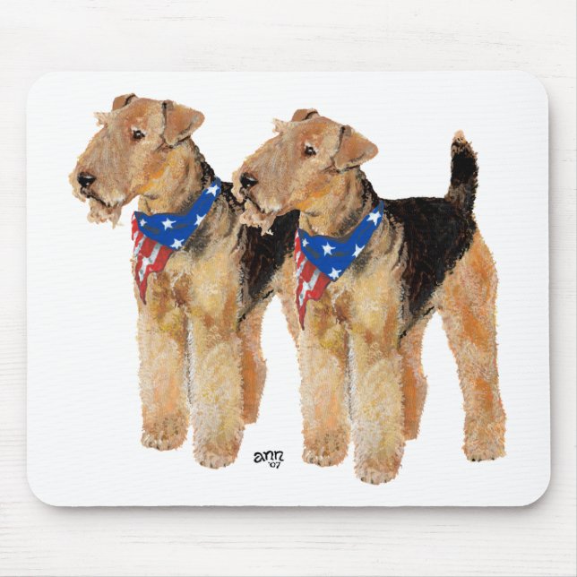 Tapis De Souris Duo de drapeaux patriotiques (Devant)