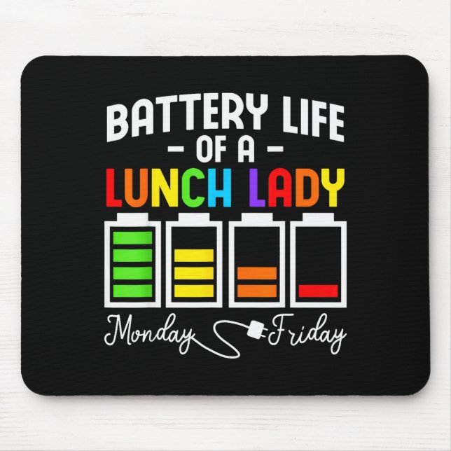 Tapis De Souris Durée de vie de la batterie d'une dame de cantine  (Devant)