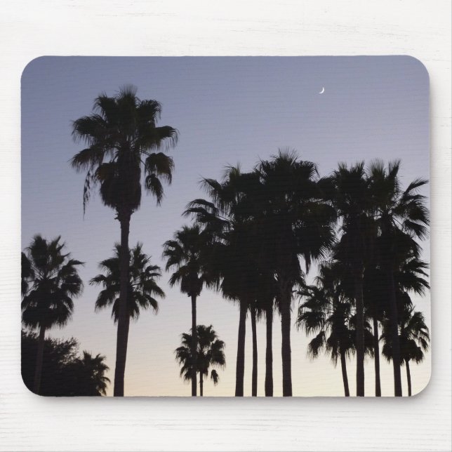 Tapis De Souris Dusk avec palmiers Scène tropicale (Devant)
