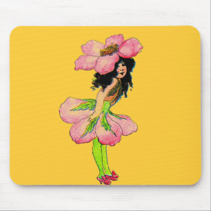Tapis De Souris E Gordon Flower Fairies Wild Rose Fairy M.T Ross