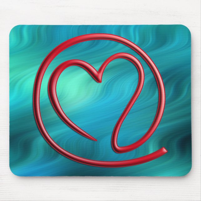 Tapis De Souris e m a i i l 4 o u | vagues bleues (Devant)