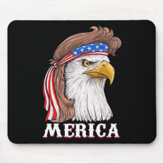 Tapis De Souris Eagle Mullet 4 juillet États-Unis Drapeau américai