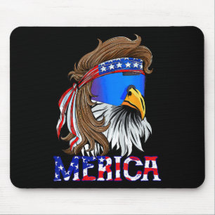 Tapis De Souris Eagle Mullet Lunettes Merica 4 Juillet États-Unis 
