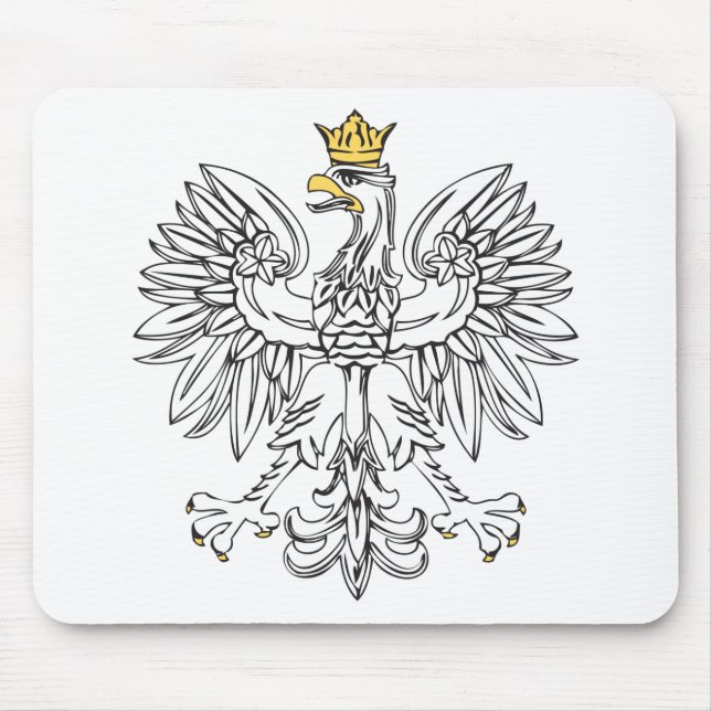 Tapis De Souris Eagle polonais avec la couronne d'or (Devant)