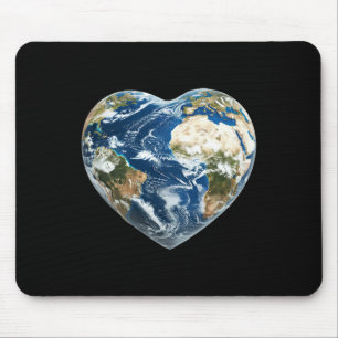 Tapis De Souris Earth World Heart - Happy Jour des terres - Save t