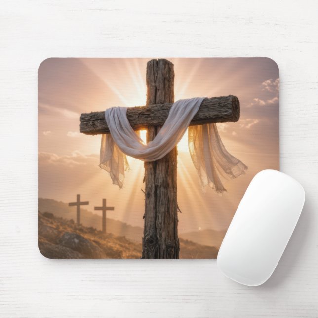 Tapis De Souris Easter Crosses On a Hill (Avec souris)