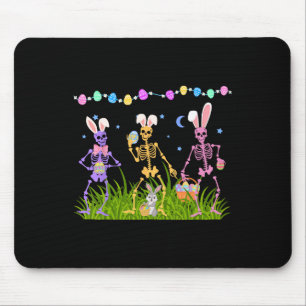 Tapis De Souris Easter Drôle Skeletos Dansant Bunny Femmes Hommes