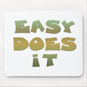 Tapis De Souris Easy It Recovery Slogan Citation Vert Or Texte