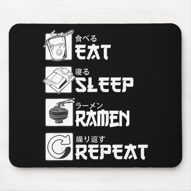 Tapis De Souris Eat Sleep Anime Repeat Venin Idea Cosplayer (Devant)