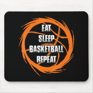 Tapis De Souris Eat Sleep Basketball Répéter l'entraîneur du joueu