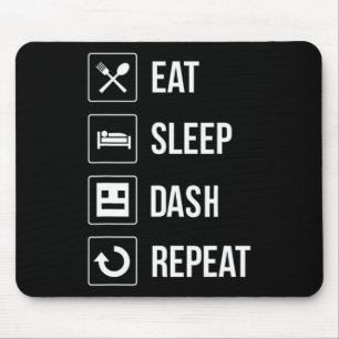 Tapis De Souris Eat Sleep Dash Répéter Video Game Géométrie Vidéo