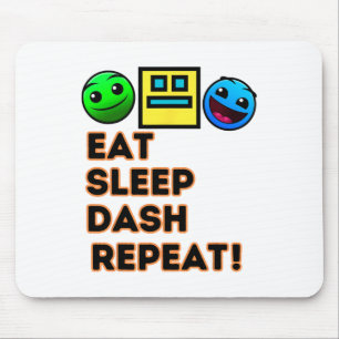 Tapis De Souris Eat Sleep Dash Répéter Video Game Géométrie Vidéo 