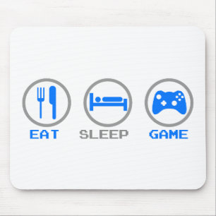 Tapis De Souris Eat Sleep Game Again - Gamer, jeux vidéo geeks
