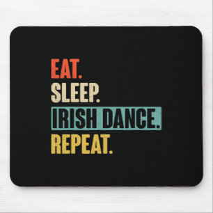 Tapis De Souris Eat Sleep Irish Dance Repeat - Retro Vintage Irish