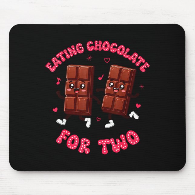 Tapis De Souris Eating Chocolate For Two Pregnancy Valentines Day  (Devant)