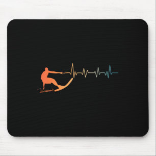 Tapis De Souris Eau Cool Art de ski nautique pour hommes femmes En