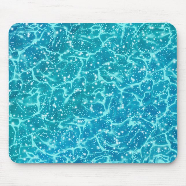 Tapis De Souris Eau de mer bleue avec étincelles (Devant)