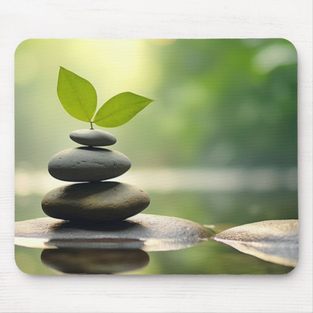 Tapis De Souris Eau De Pebble Rocheuse Tranquille (Devant)