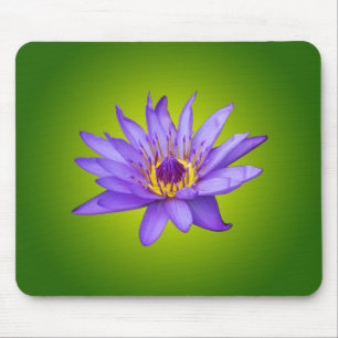 Tapis De Souris Eau Lily Étang Aquatique Purple Fleurit