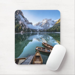 Tapis De Souris Eau Pragser Wildsee Dolomites Italie
