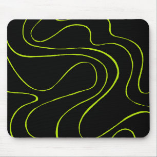Tapis De Souris Ebb et flux 2 en Lime vert et noir