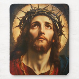 Tapis De Souris Ecce Homo | Jésus-Christ avec la Couronne d'Épines