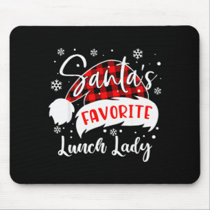 Tapis De Souris Écharpe de Noël en flanelle avec chapeau de dame d