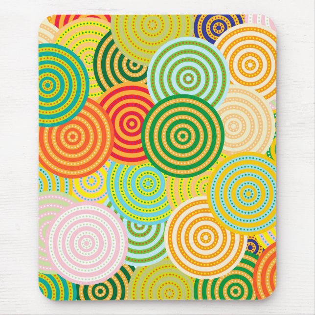 Tapis De Souris Écharpe des cercles concentrés (Devant)