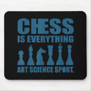 Tapis De Souris Échecs Est Art Science Sports Cadeaux Femmes Homme