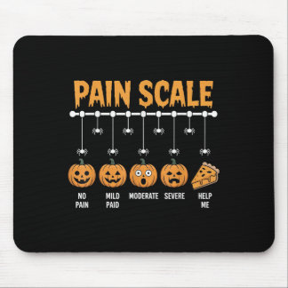 Tapis De Souris Échelle de douleur de citrouille effrayante Trauma