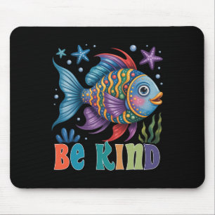 Tapis De Souris Échelle de poisson arc-en-ciel enseignant lisant u
