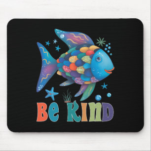 Tapis De Souris Échelle de poisson arc-en-ciel gentil enseignant l