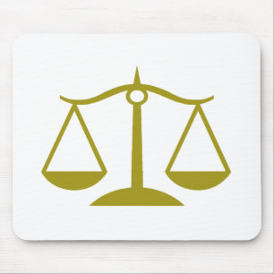 Tapis De Souris Échelles de justice - or