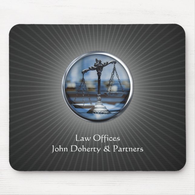 Tapis De Souris Échelles élégantes de justice (Devant)
