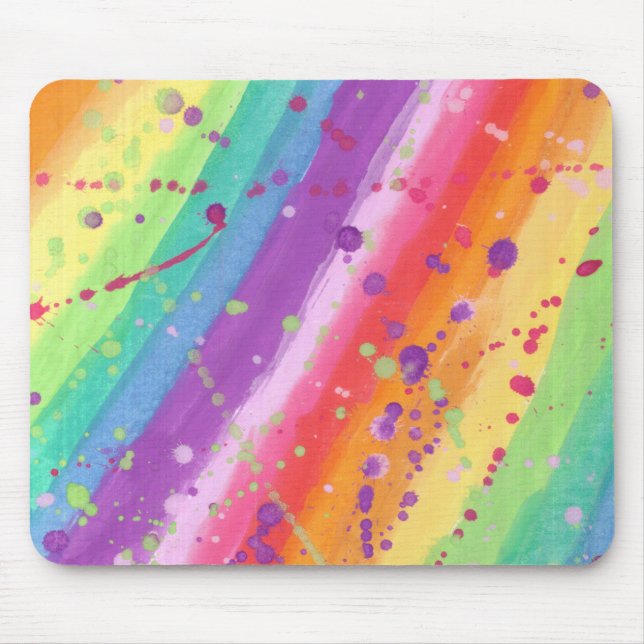 Tapis De Souris Éclaboussure d'arc-en-ciel (Devant)