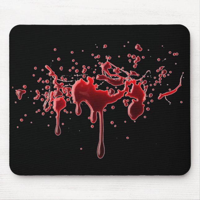 Tapis De Souris Éclaboussure Mousepad de sang (Devant)