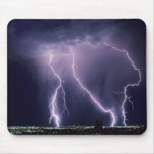 Tapis De Souris Éclair sur la vallée du lac Salé, Utah.
