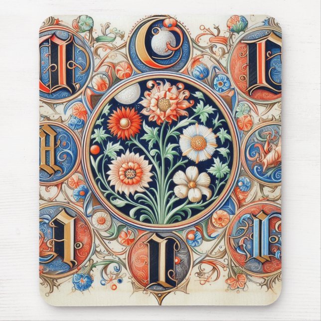 Tapis De Souris Éclairage médiéval personnalisable (Devant)