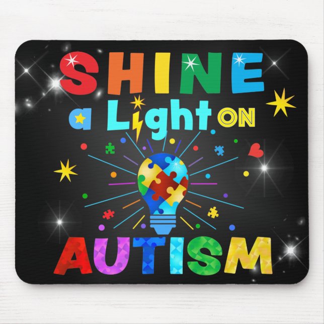 Tapis De Souris ÉCLAIREZ une lumière sur AUTISM (Devant)