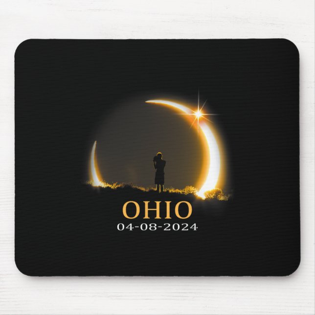 Tapis De Souris Eclipse 2024 Ohio Total Solaire Eclipse 1 (Devant)
