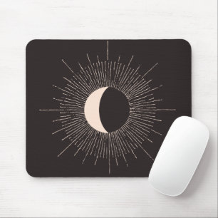 Tapis De Souris Éclipse de la lune Abstraite