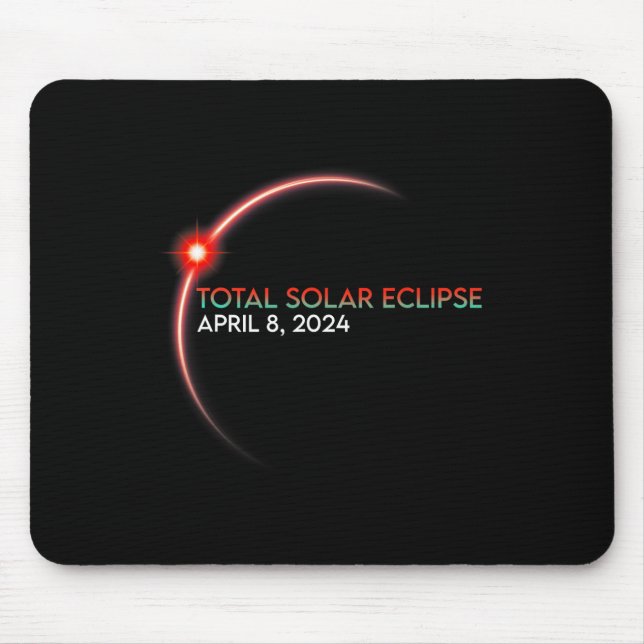 Tapis De Souris Éclipse Éclipse totale de Soleil 2024 2  (Devant)