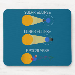 Tapis De Souris Éclipse ou Acalypse_ Science drôle de l'éclipse so