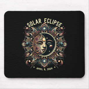 Tapis De Souris Éclipse solaire 2024 Éclipse solaire totale 4.08.2