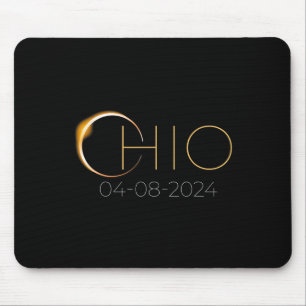 Tapis De Souris Éclipse solaire 2024 État Ohio Total Éclipse solai